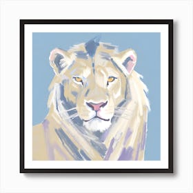 White Lion 01 1 Art Print