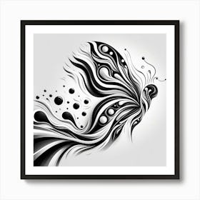 Black and White Abstract Art 282 Art Print