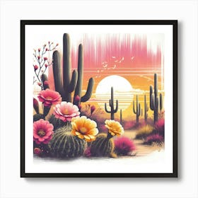 Illustration cactus 3 Art Print