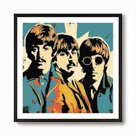 The Beatles Retro Art Print Art Print