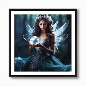 Fairy With A Crystal Ball Art Print