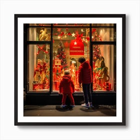 Christmas In A Shop Window Art Print