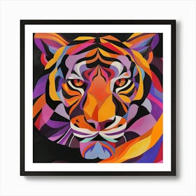 Colourful Tiger Art Print