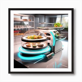 Futuristic Kitchen 4 Poster