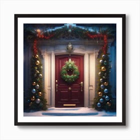 Christmas Decoration On Home Door Epic Royal Background Big Royal Uncropped Crown Royal Jewelry (14) Art Print