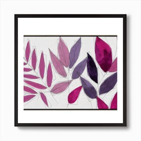 Purple Leaves Art Print