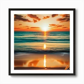 Craiyon 002838 Sun On The Beach Art Print