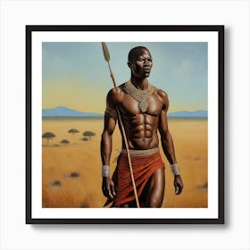 African Warrior Art Print