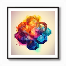 Abstract Geometric Pattern 1 Art Print