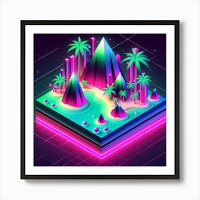 80'S Pixel Art Art Print