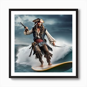 Pirates Of The Caribbean Surfboard Art Print