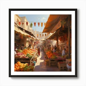 Fruit Market paintings art print 1 Art Print