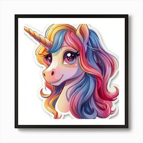 Unicorn Sticker 172 Art Print