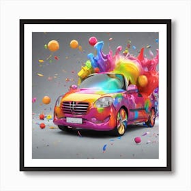 Colorful Car Art Print