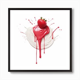 Strawberry Cream (3) Art Print