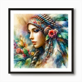 Indian Girl Art Print