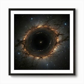 Default A Black Hole Floating In Interstellar Space Surrounded 1 Art Print