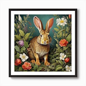 Rabbit In The Garden Art Print