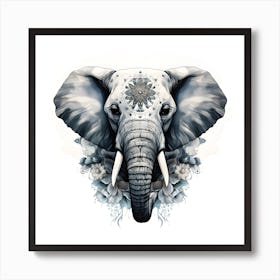 Elephant Series Artjuice By Csaba Fikker 011 Art Print