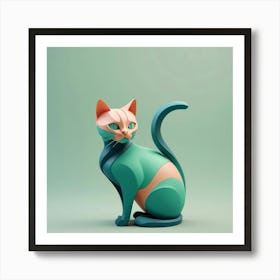 Default A Cat Minimalistic Colorful Organic Forms Energy Asse 0 1 Art Print