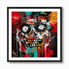 Splatter Skull 3 Art Print