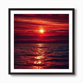 Sunset Over The Ocean 154 Art Print