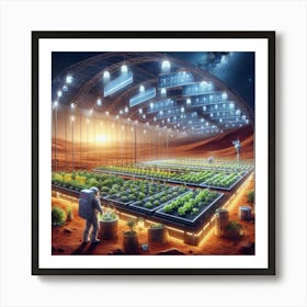 Nasa'S Greenhouse On Mars Art Print