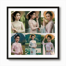 Captivating Photos Showcasing Chinese Traditional Attire Art Print