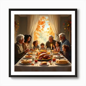 Thanksgiving Dinner Art Print