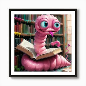 Pink Worm Art Print