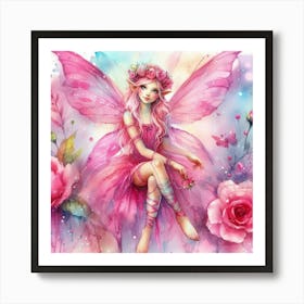 Pretty Pink Fairy Art Print