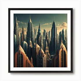 Futuristic Cityscape 42 Art Print