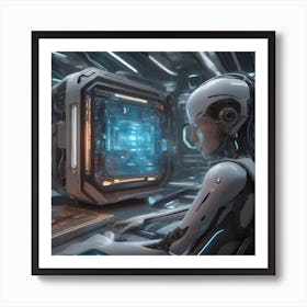 Futuristic Woman 1 Art Print