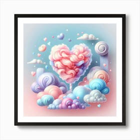 Pink Heart Day Art Print