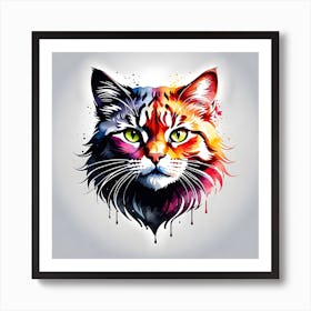 Colorful Cat 7 Poster