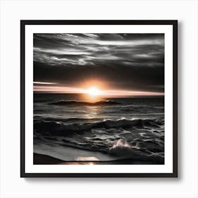 Sunset At The Beach 353 Art Print