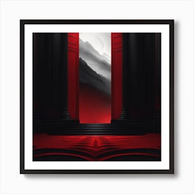 Red Door Art Print