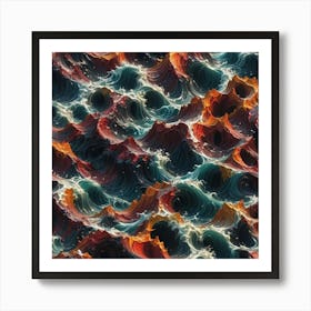 Abstract Wave Painting Art Print