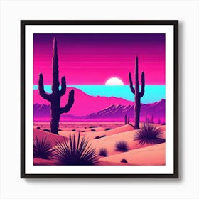 Cactus Desert Art Print