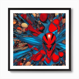 Spider-Man In Action Art Print