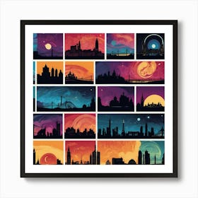 Cityscapes Set Art Print