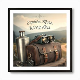 Explore More Worry Less Art Print