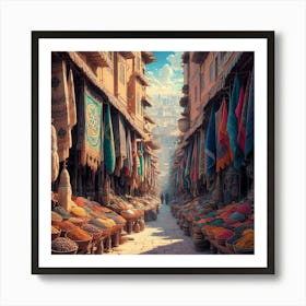 Spice Market In Morocco Art Print