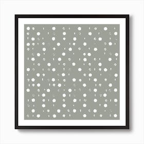 Polka Dots Green Art Print