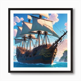 Big Pirate Ship Art Print