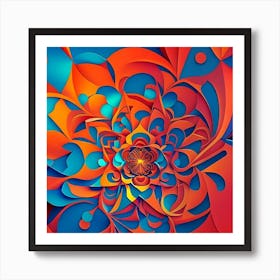 Abstract Flower Art Print