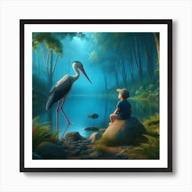 Bird In The Forest Art Print