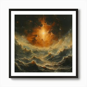 Shining Light In The Middle Of Nowhere, Impressionism And Surrealism Art Print