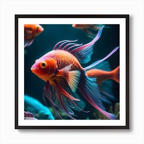 Fishes In The Aquarium Art Print