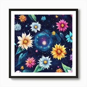 Flowers In The Sky Art Print